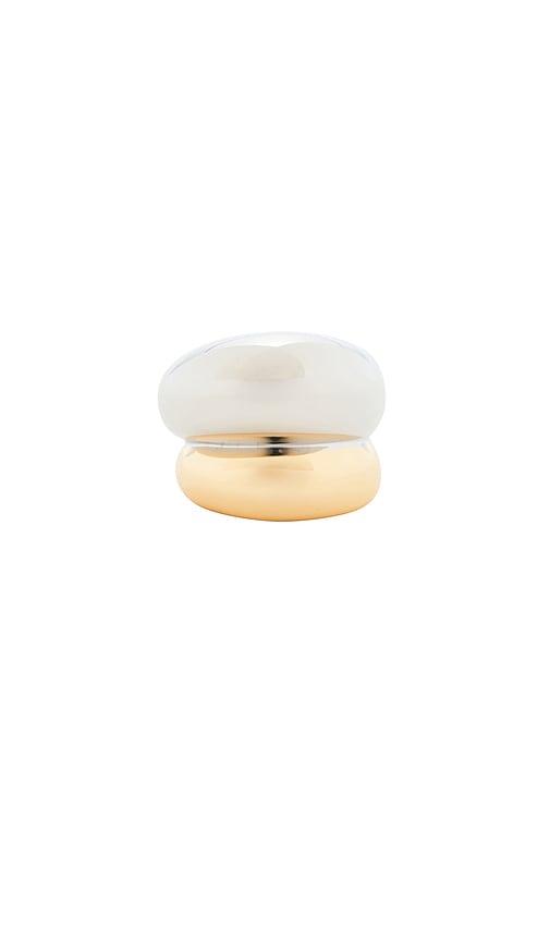 Jennifer Fisher Chavez Band Ring in Metallic Gold,Metallic Silver by JENNIFER FISHER