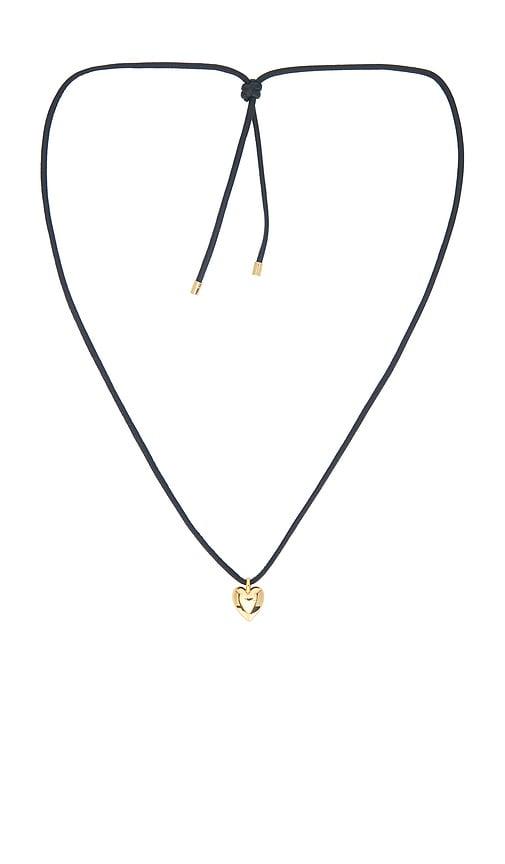 Jennifer Fisher Puffy Heart Adjustable Choker Necklace in Metallic Gold by JENNIFER FISHER