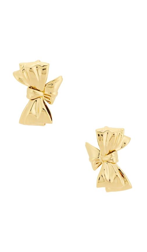 Jennifer Fisher Small Bow Earrings in Metallic Gold by JENNIFER FISHER