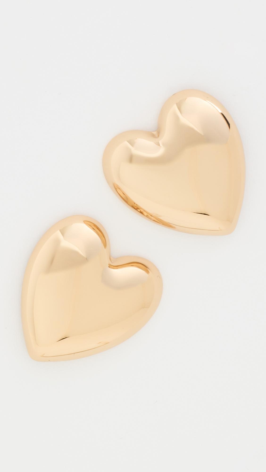 Small Puffy Heart Earrings by JENNIFER FISHER