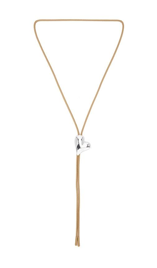 Jenny Bird Art Heart Bolo Tie Necklace in Metallic Silver by JENNY BIRD
