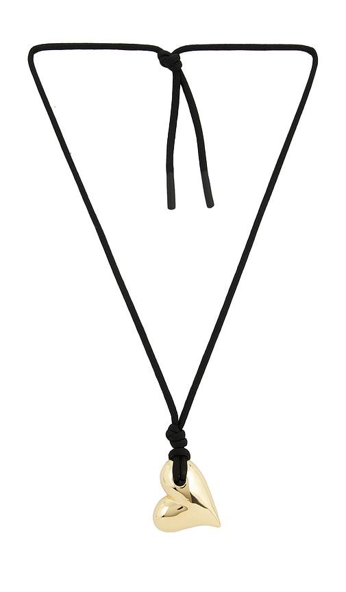 Jenny Bird Art Heart On A String Necklace in Metallic Gold by JENNY BIRD