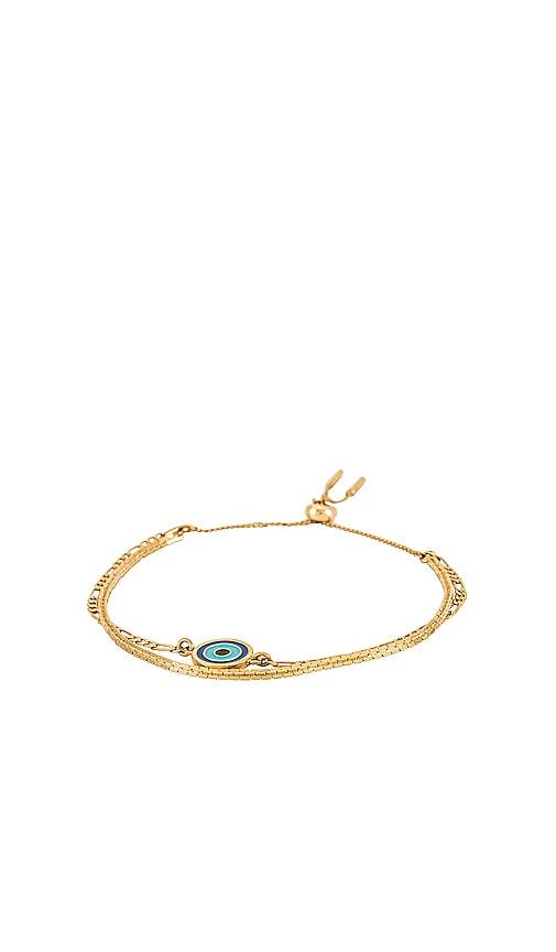 Jenny Bird Evil Eye Bracelet in Metallic Gold by JENNY BIRD Jenny Bird Evil Eye Bracelet in Metallic Gold by JENNY BIRD
