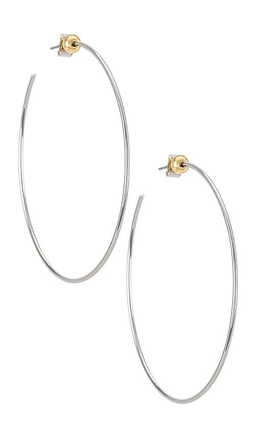 Jenny Bird Icon Hoops in Metallic Silver by JENNY BIRD