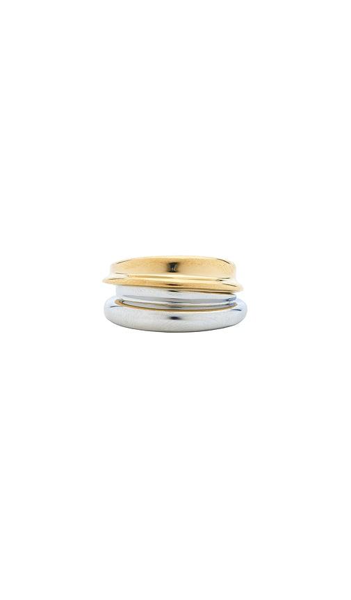 Jenny Bird Lennon Ring Set in Metallic Gold,Metallic Silver by JENNY BIRD