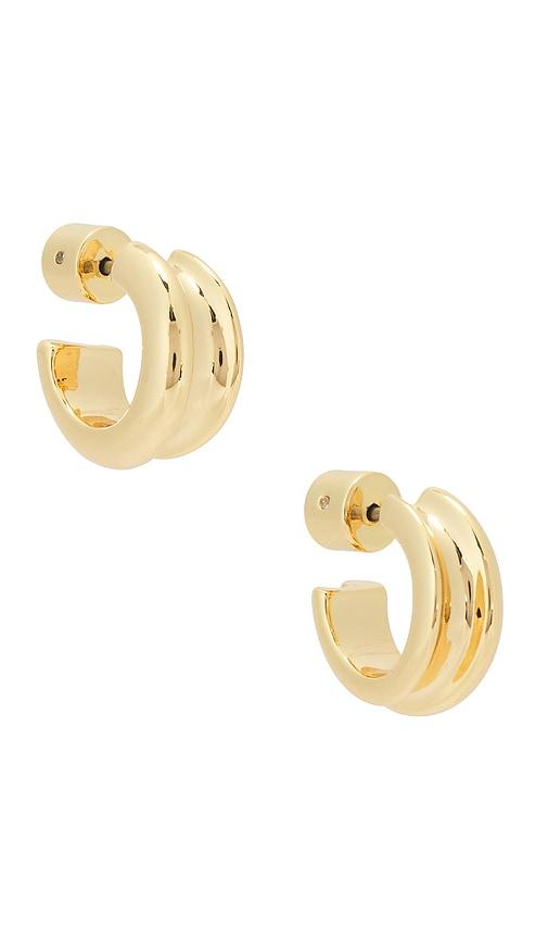 Jenny Bird Mini Lennon Hoops in Metallic Gold by JENNY BIRD