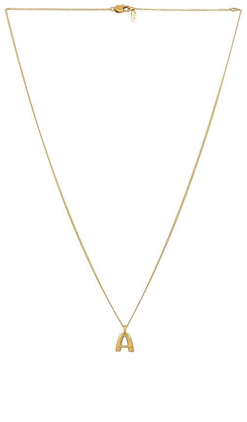 Jenny Bird Monogram Pendant Necklace in Metallic Gold by JENNY BIRD