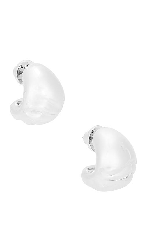 Jenny Bird Nelle Hoops in Metallic Silver by JENNY BIRD