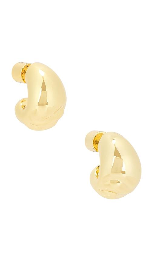 Jenny Bird Small Nelle Hoops in Metallic Gold by JENNY BIRD