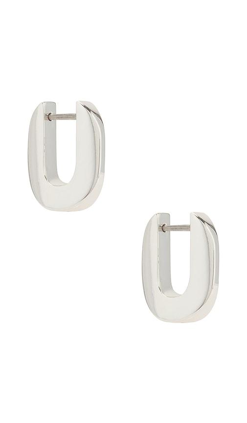 Jenny Bird Teeni Toni Huggie Earrings in Metallic Silver by JENNY BIRD