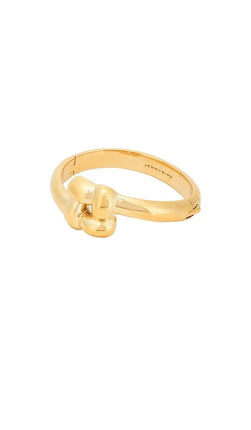 Jenny Bird Woven Square Bangle in Metallic Gold by JENNY BIRD