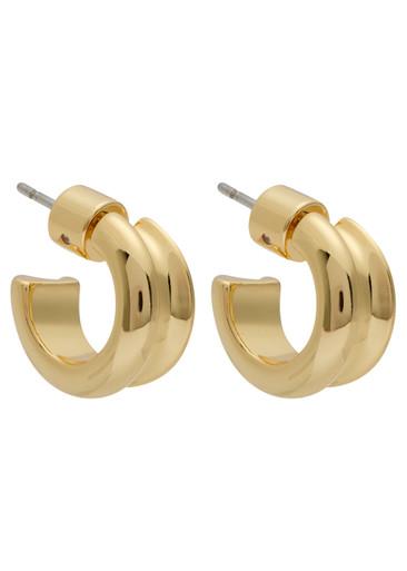 Mini Lennon 14kt gold-plated hoop earrings by JENNY BIRD
