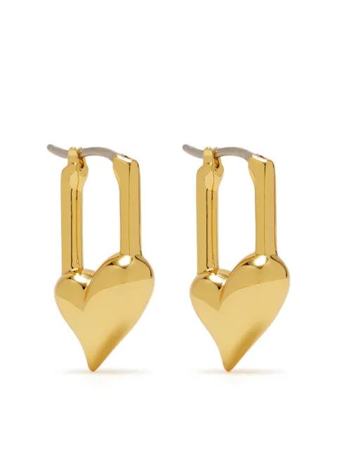 Padlock Heart drop earrings by JENNY BIRD