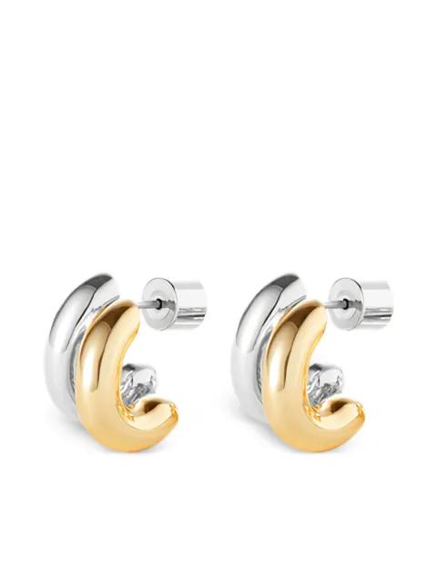 two tone earrings by JENNY BIRD