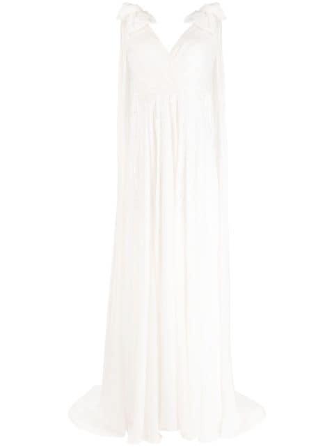 Alma pleated sequin bridal gown by JENNY PACKHAM