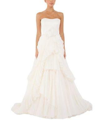 Antonia Ruffled Bow Dress by JENNY PACKHAM