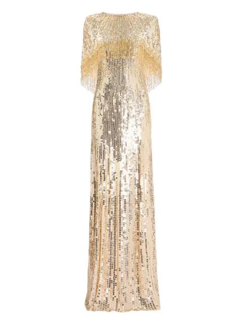 Blake sequin-embellished maxi dress by JENNY PACKHAM
