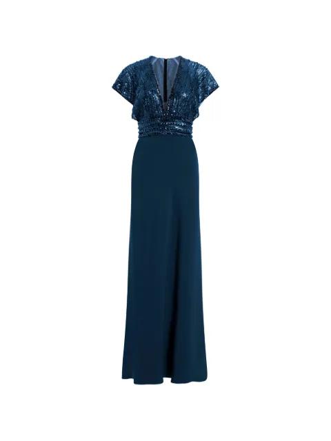 Cary sequin V-neck dress by JENNY PACKHAM