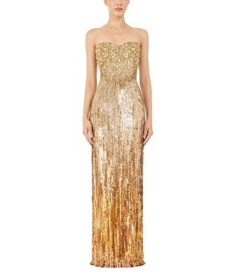 Cesonia Embellished Strapless Maxi Dress by JENNY PACKHAM