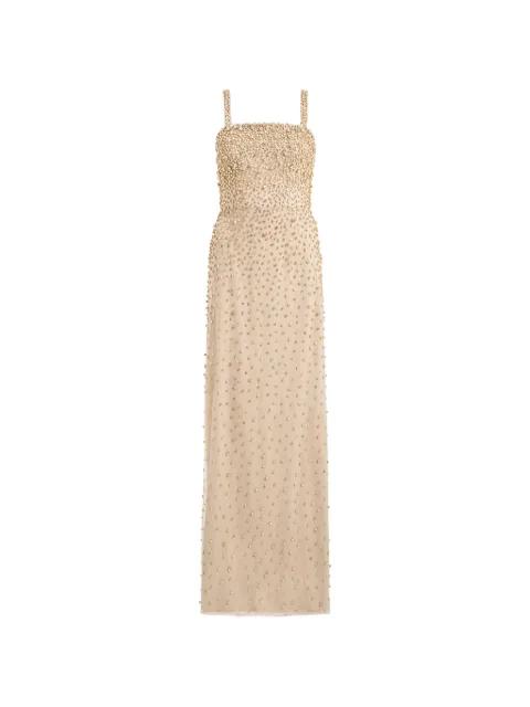Cherry bead-embellished gown by JENNY PACKHAM