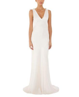 Collette Beaded Bow-Detail Maxi Dress by JENNY PACKHAM