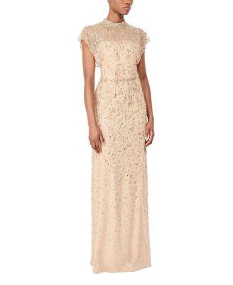 Crystal Drop Crystal-Embellished High-neck Maxi Dress by JENNY PACKHAM