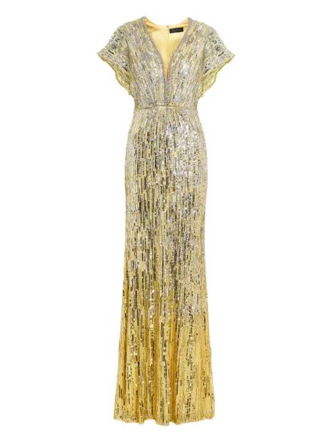 Dusk sequin-embellished gown by JENNY PACKHAM
