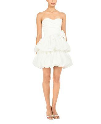 Elaine Bow Tiered mini Dress by JENNY PACKHAM
