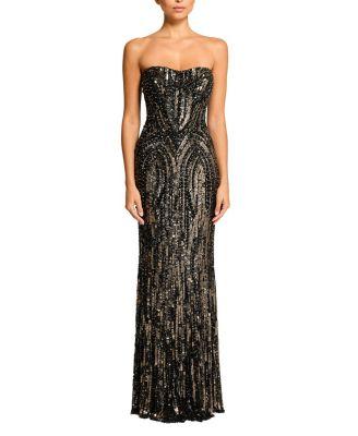 Euphoria Sequin-Embellished Strapless Dress by JENNY PACKHAM