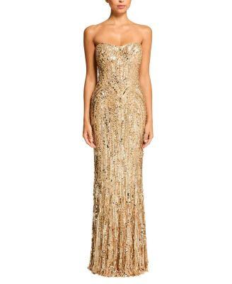 Euphoria Sequin-Embellished Strapless Dress by JENNY PACKHAM