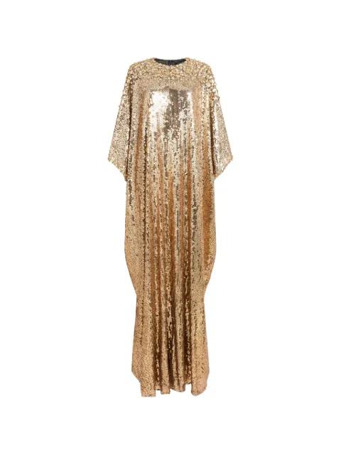 FONTAINE sequin-embellished maxi dress by JENNY PACKHAM