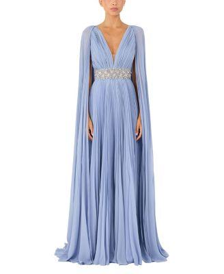 Fesco Embellished-Waist Pleated Maxi Dress by JENNY PACKHAM