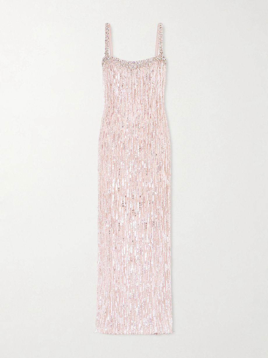 Fleur crystal-embellished sequined tulle gown by JENNY PACKHAM