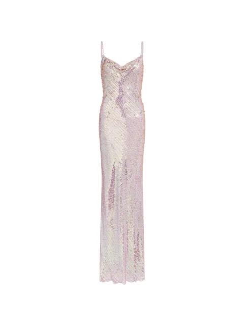 Foxx sequin-embellished cowl-neck maxi dress by JENNY PACKHAM