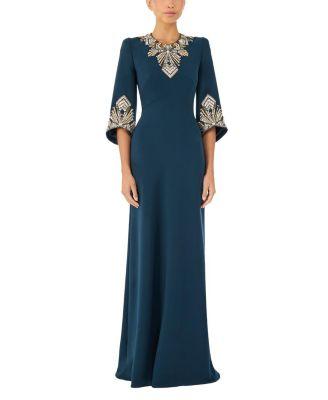 Ice Cascade Embellished Dress by JENNY PACKHAM
