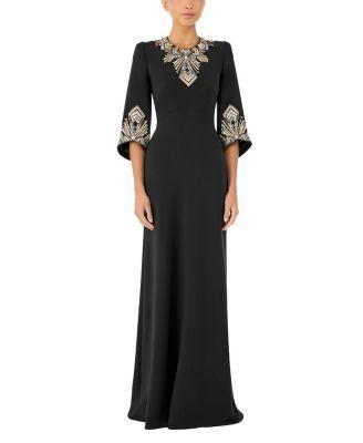 Ice Cascade Embellished Dress by JENNY PACKHAM