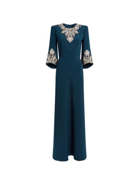 Ice Cascade embellished dress by JENNY PACKHAM