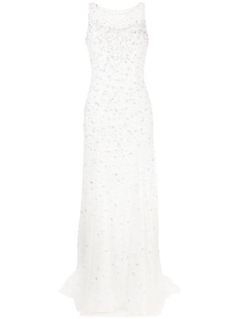 Ida embellished pleated dress by JENNY PACKHAM