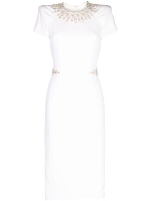 Ines beaded midi dress by JENNY PACKHAM