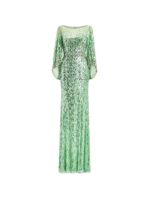 Ines sequin-embellished maxi dress by JENNY PACKHAM