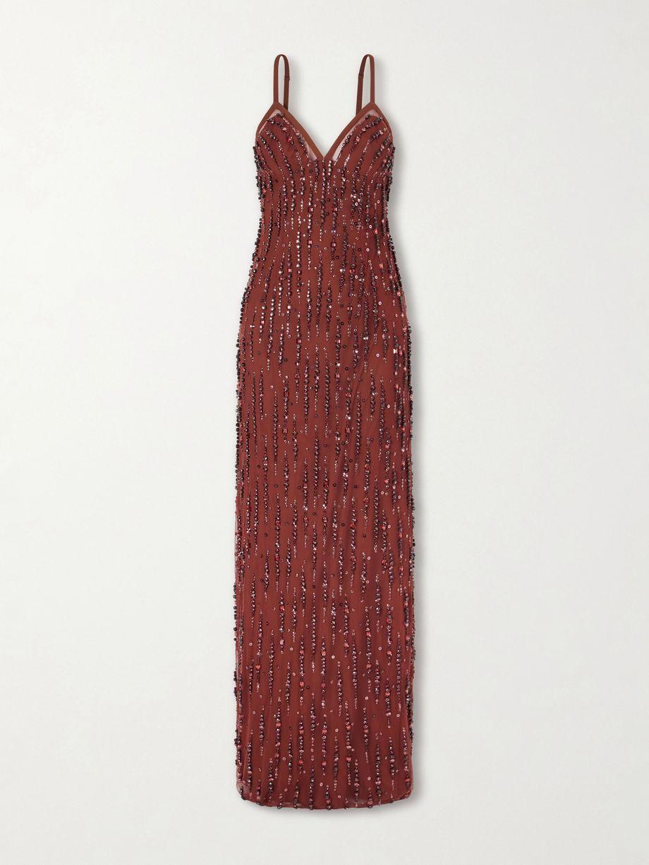 Ishbel sequin-embellished mesh gown by JENNY PACKHAM