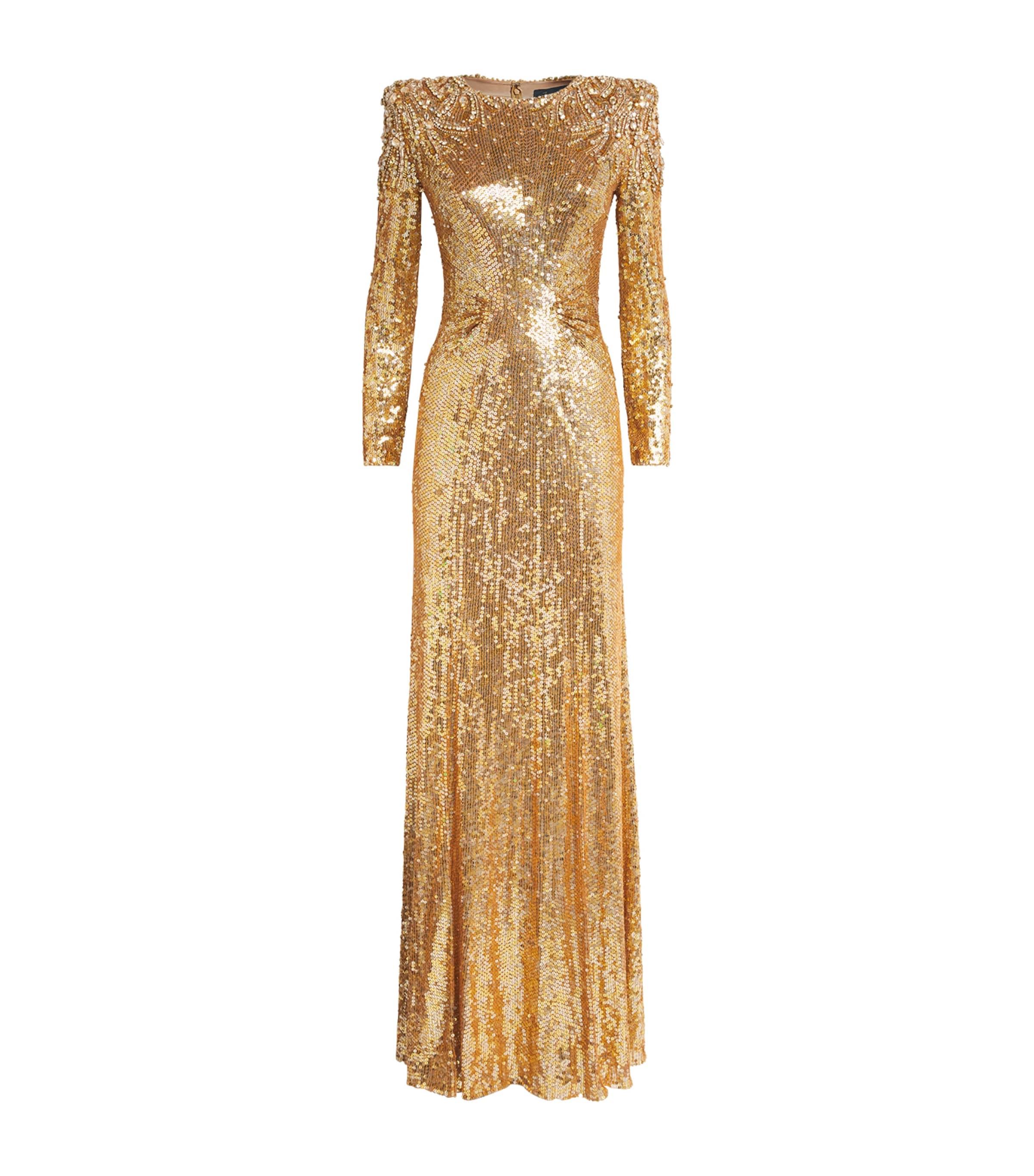 Jenny Packham Sequinned Dulcet Gown by JENNY PACKHAM