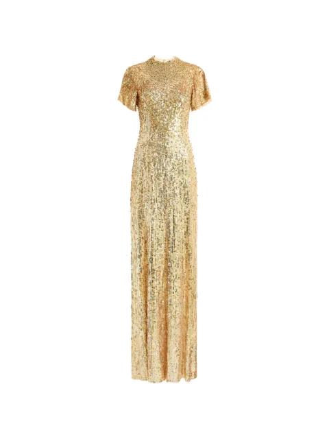 Jourdain sequin-embellishment maxi dress by JENNY PACKHAM
