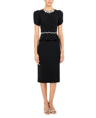 Jules Floral-Embellished Midi Dress by JENNY PACKHAM