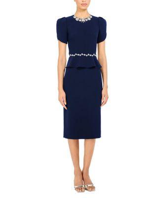 Jules Floral-Embellished Midi Dress by JENNY PACKHAM