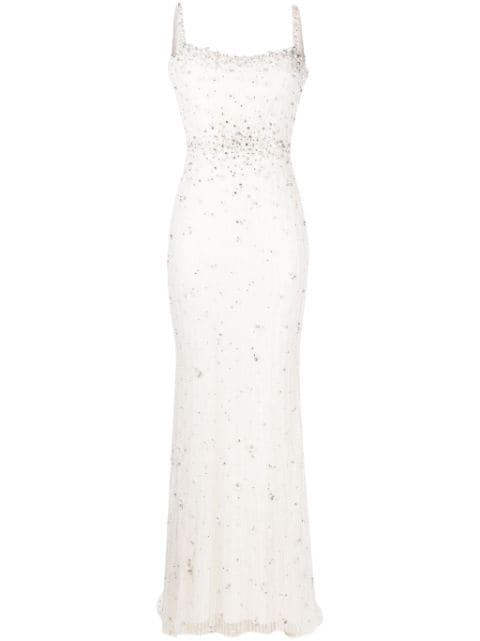 Kabla floral-sequin bridal gown by JENNY PACKHAM