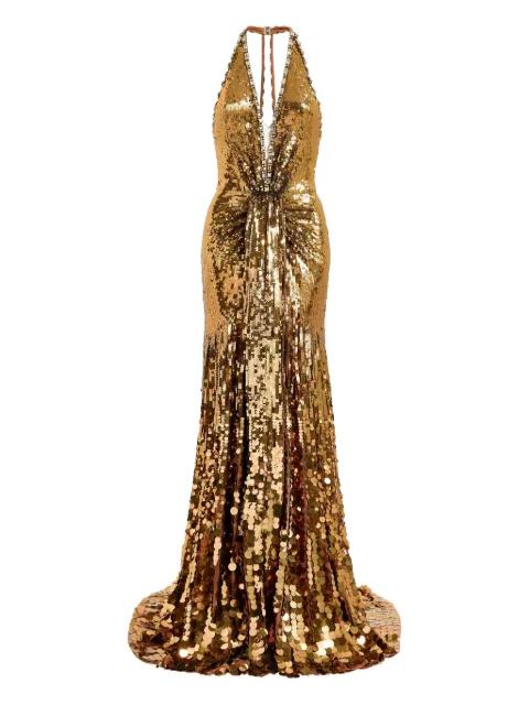 Lisette sequin-embellished maxi dress by JENNY PACKHAM
