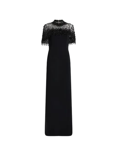 Livia beaded-embellishment zip-up maxi dress by JENNY PACKHAM