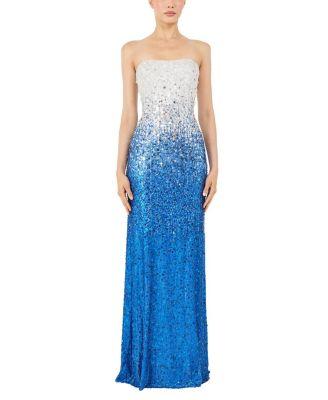 Marle Saint Sequin Embellished Strapless Maxi Dress by JENNY PACKHAM