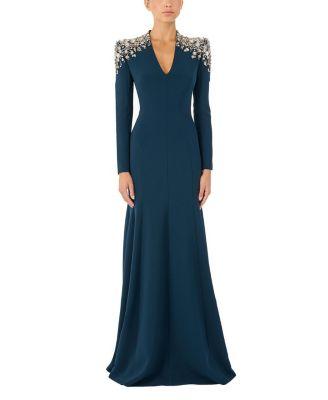 Nila Beaded V-neck Maxi Dress by JENNY PACKHAM